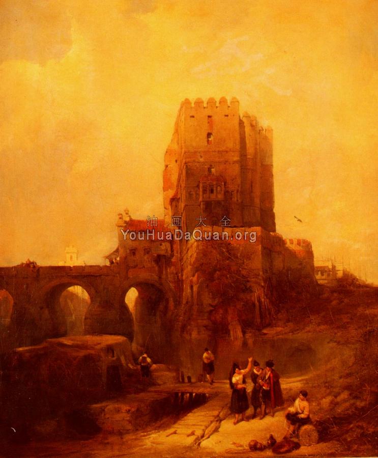 Moorish Tower On The Bridge At Cordiva - 大卫·罗伯茨